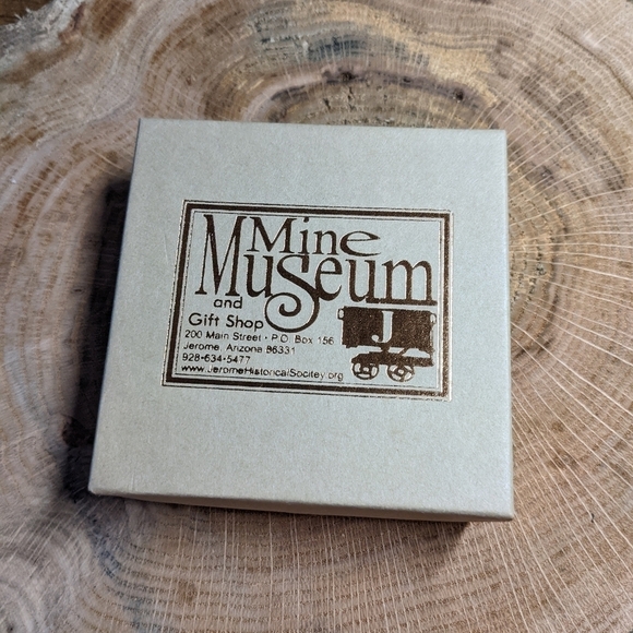 COSTAL COWBOY Copper Native American Earrings and Faux Turquoise Dangle - Picture 5 of 6